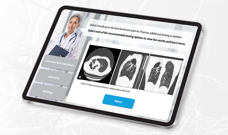 Screenshots of the Decision-Making for NTM-B on a computer and tablet
