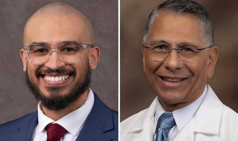 Headshots of Abdullah Alismail, PhD, RCP, RRT, FCCP; David Lopez, EdD, RCP, RRT