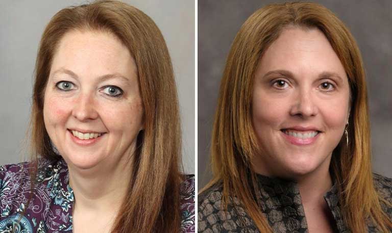 Headshots of Elizabeth Olsen, APRN, CNP; Haley Hoy, PhD, ACNP